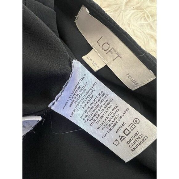 LOFT Womens Black Sleeveless Surplice V-Neck Jumpsuit Women’s Plus Size 18P - Picture 9 of 11